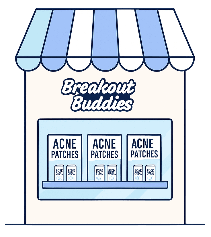 Illustration of store carrying Breakout Buddies